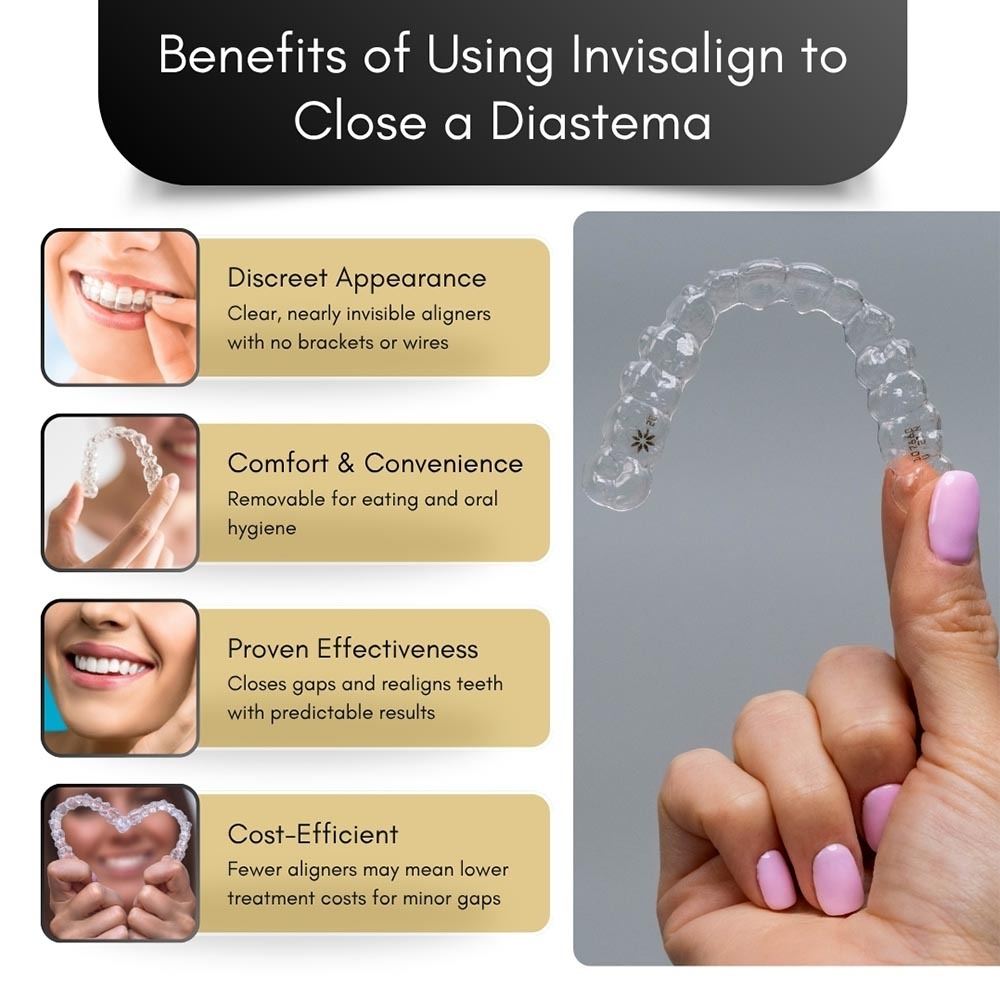 Benefits of Using Invisalign to Close Diastema